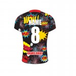 Black yellow printed design t-shirts from aramisrugby
