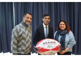 Chancellor Rishi Sunak meets with Aramis Rugby