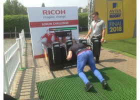 Aramis Scrum Machine in action at Twickenham during Aviva Premiership Final 2018