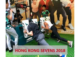 Digital scrum machines at events during Hong Kong Sevens 2018